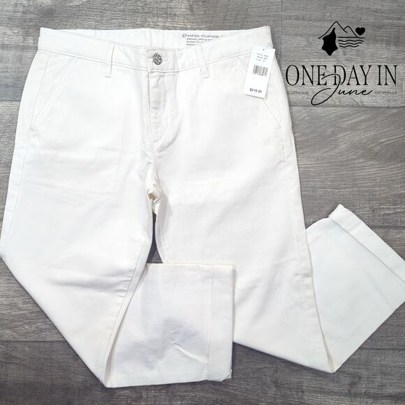 Adriano Goldschmied Ex Boyfriend Khaki Crop Jeans Size 27 (4) - Picture 1 of 6